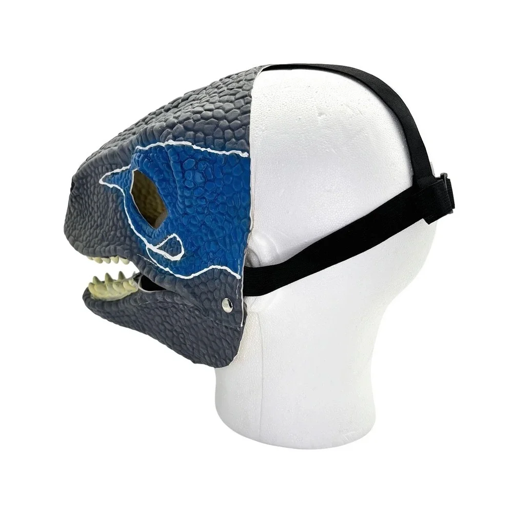 Velociraptor Jurassic World‎ Blue Dinosaur Dino Rubber Halloween Mask Raptor
